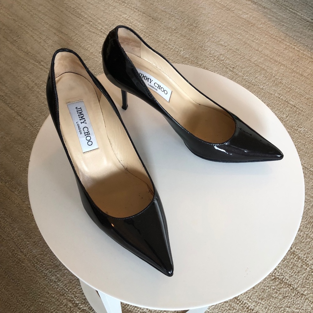 Jimmy Choo Anouk 120 Patent leather black Women's